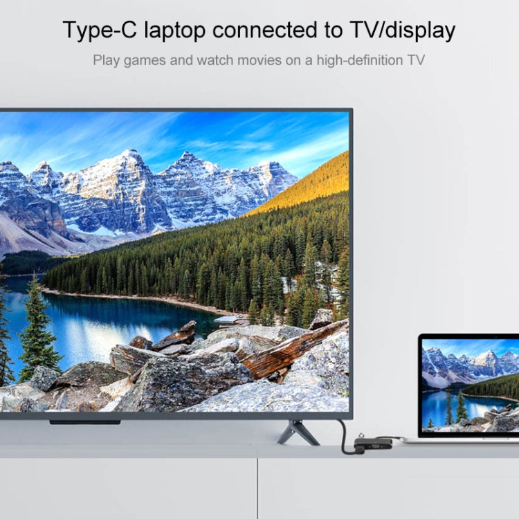 7585B 3-in-1 Micro USB / 8 Pin / Typ-C auf VGA / HDTV / AV Adapter Mobiler HD-Bildschirmplayer