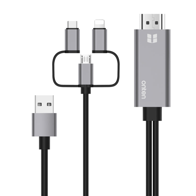 Onten OTN-7537A 3-in-1 1080P Mobiler HD Bildschirm-Player-Adapterkabel, OTN-7537A