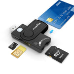ROCKETEK CR310 USB 2.0 + TF-Karten + SD-Karten + SIM-Karten + Smart Card Multifunktions-Kartenleser, USB 2.0