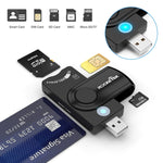 ROCKETEK CR310 USB 2.0 + TF-Karten + SD-Karten + SIM-Karten + Smart Card Multifunktions-Kartenleser, USB 2.0