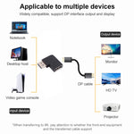 8K DisplayPort Stecker auf DisplayPort Buchse Winkeladapter, DP Stecker auf DP Buchse Winkel