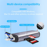 118 2-in-1 USB + 8-Pin Schnittstellen USB-Flash-Laufwerk / Speicherkarten-OTG-Kartenleser für IOS-System Mobiltelefon / Computer
