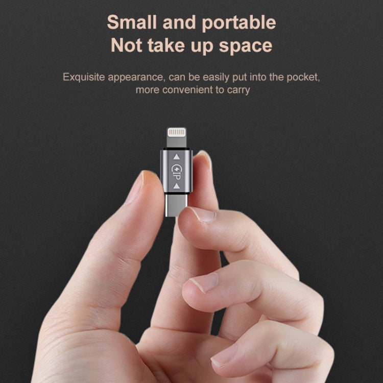 USB-C / Typ-C Stecker zu 8-Pin Stecker Lade- + Datenübertragungs- + OTG-Adapter, Typ-C Stecker zu 8-Pin Stecker