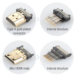 ULT-unite vergoldetes HDMI 2.0 Stecker zu Mini HDMI Stecker Nylon geflochtenes Kabel, Kabellänge: 2 m, 2 m