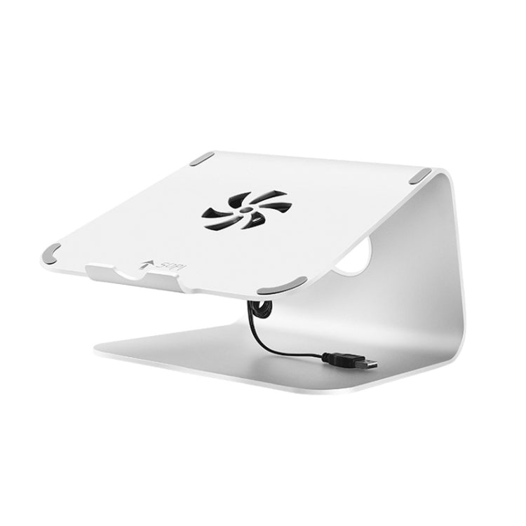 SOPI ZJ-001 Klassischer Aluminium-Kühlständer mit Lüfter für Laptop, geeignet für Mac Air, Mac Pro, iPad und andere Laptops, klassischer Stil mit Lüfter