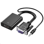 HDCO-VGAM2 1080P VGA Stecker zu HDMI Buchse Konverter mit 3,5mm Audiokabel, HDCO-VGAM2