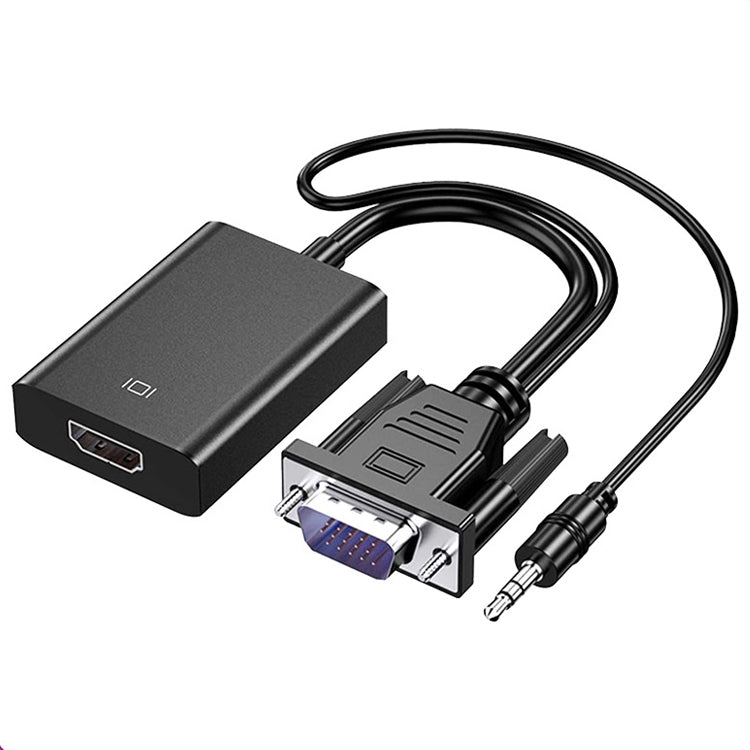 HDCO-VGAM2 1080P VGA Stecker zu HDMI Buchse Konverter mit 3,5mm Audiokabel, HDCO-VGAM2