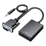 HDCO-VGAM2 1080P VGA Stecker zu HDMI Buchse Konverter mit 3,5mm Audiokabel, HDCO-VGAM2