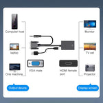 HDCO-VGAM2 1080P VGA Stecker zu HDMI Buchse Konverter mit 3,5mm Audiokabel, HDCO-VGAM2