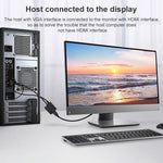 HDCO-VGAM2 1080P VGA Stecker zu HDMI Buchse Konverter mit 3,5mm Audiokabel, HDCO-VGAM2