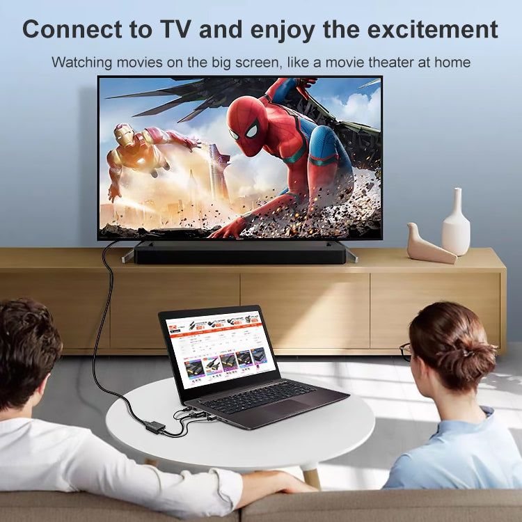 HDCO-VGAM2 1080P VGA Stecker zu HDMI Buchse Konverter mit 3,5mm Audiokabel, HDCO-VGAM2