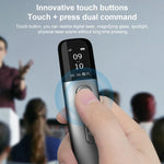 32GB Grünlicht Multifunktionaler PPT Touch Laser Zeigegerät Kabelloser Presenter, A9 Pro 32GB Grünlicht(Grau)