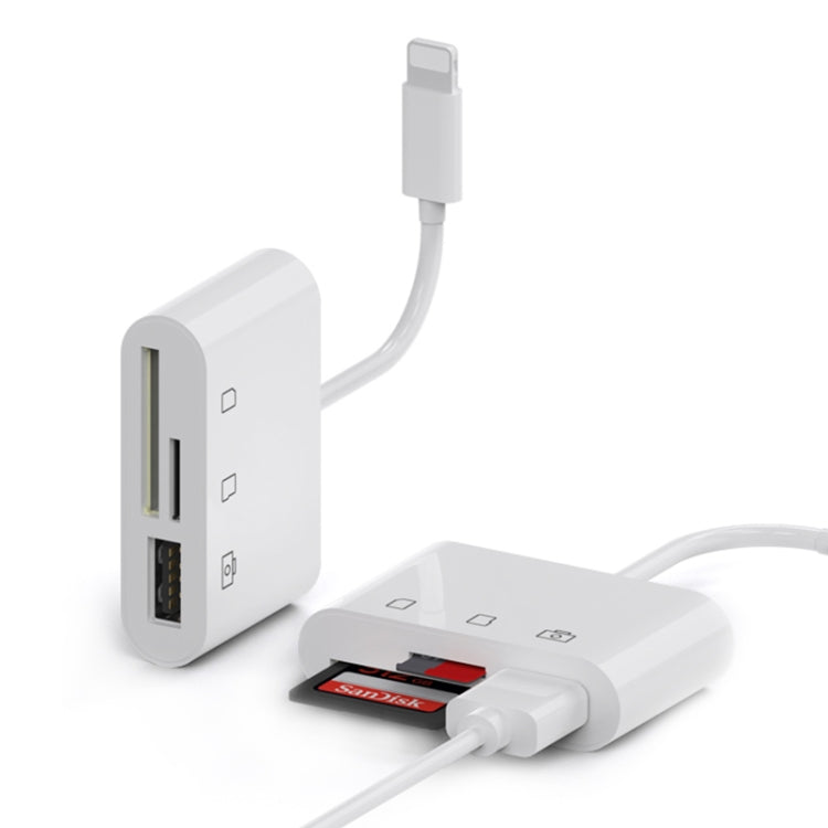 D-168 3-in-1 8-Pin OTG Hochgeschwindigkeits-Kartenleser, D-168