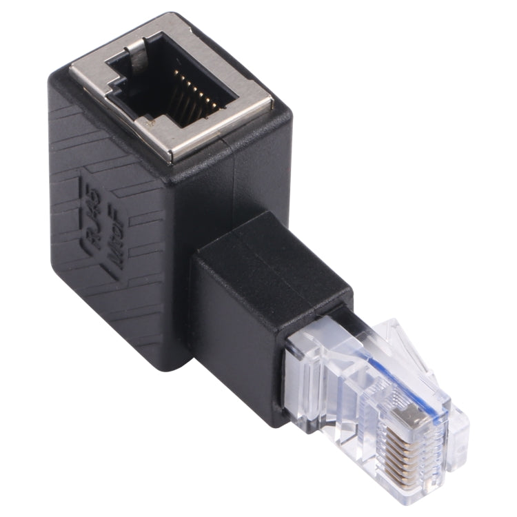 RJ45 Stecker zu Buchse Konverter 90 Grad Verlängerungsadapter für Cat5 Cat6 LAN Ethernet-Netzwerkkabel, 90 Grad rechts