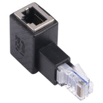 RJ45 Stecker zu Buchse Konverter 90 Grad Verlängerungsadapter für Cat5 Cat6 LAN Ethernet-Netzwerkkabel, 90 Grad rechts