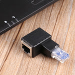 RJ45 Stecker zu Buchse Konverter 90 Grad Verlängerungsadapter für Cat5 Cat6 LAN Ethernet-Netzwerkkabel, 90 Grad rechts