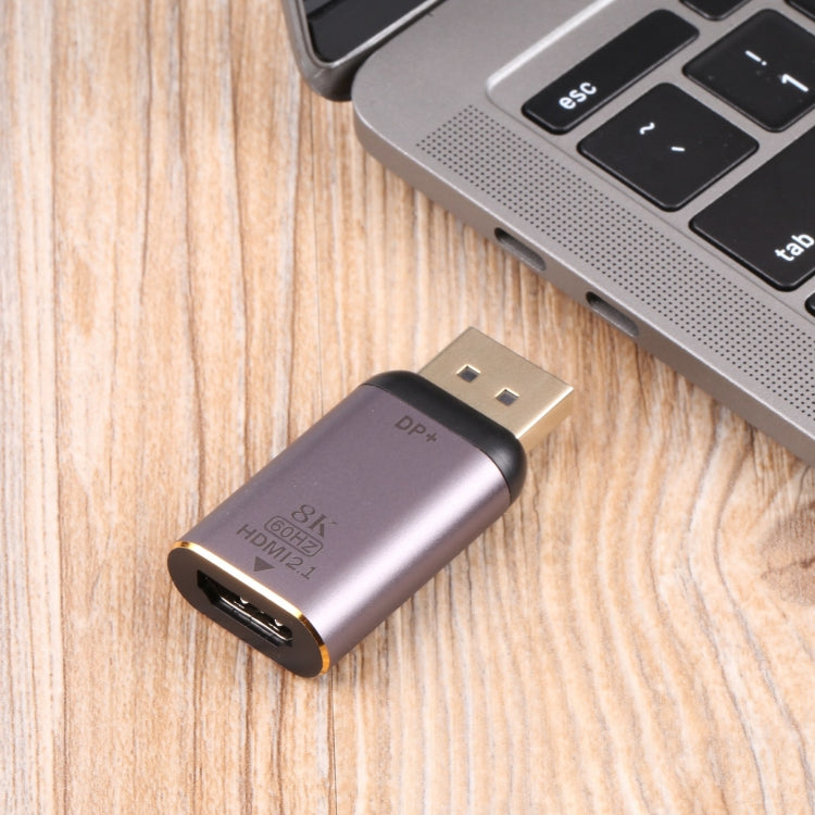 8K 60Hz HDMI 2.1 Buchse zu DP Stecker Adapter, DP Stecker