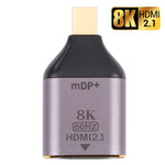 8K 60Hz HDMI 2.1 Buchse zu Mini DP Stecker Adapter, Mini DP Stecker