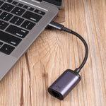 USB-C / Typ-C Stecker zu 100M RJ45 Buchse Adapterkabel, 100M RJ45 Buchsenkabel