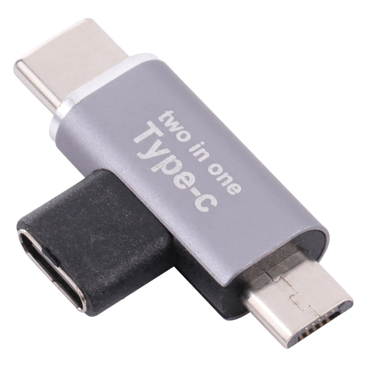 USB-C / Typ-C Buchse zu USB-C / Typ-C Stecker + Micro-USB Stecker Konverter, Typ-C Buchse zu Typ-C + Micro-USB Stecker