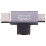 USB-C / Typ-C Buchse zu USB-C / Typ-C Stecker + Micro-USB Stecker Konverter, Typ-C Buchse zu Typ-C + Micro-USB Stecker