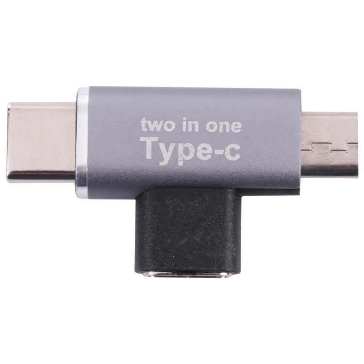 USB-C / Typ-C Buchse zu USB-C / Typ-C Stecker + Micro-USB Stecker Konverter, Typ-C Buchse zu Typ-C + Micro-USB Stecker
