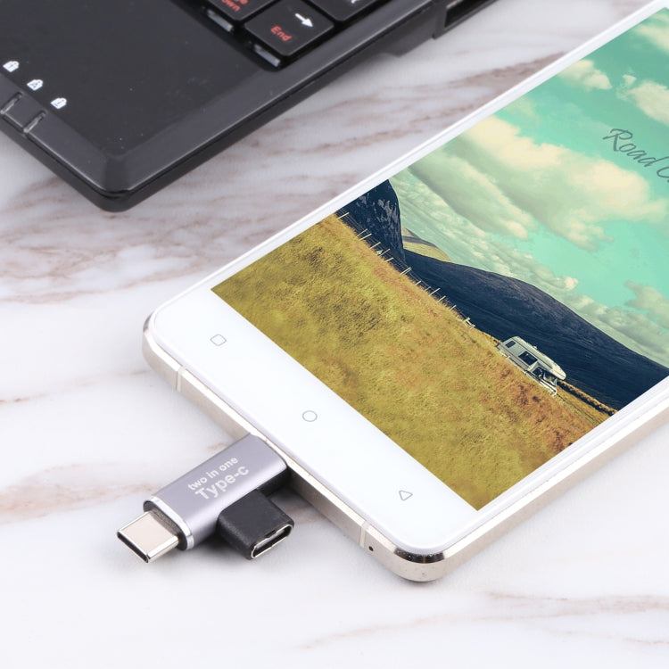USB-C / Typ-C Buchse zu USB-C / Typ-C Stecker + Micro-USB Stecker Konverter, Typ-C Buchse zu Typ-C + Micro-USB Stecker