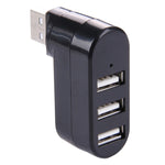 180 Grad drehbarer USB-Kopf 3 Ports USB 2.0 tragbarer HUB