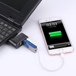 180 Grad drehbarer USB-Kopf 3 Ports USB 2.0 tragbarer HUB