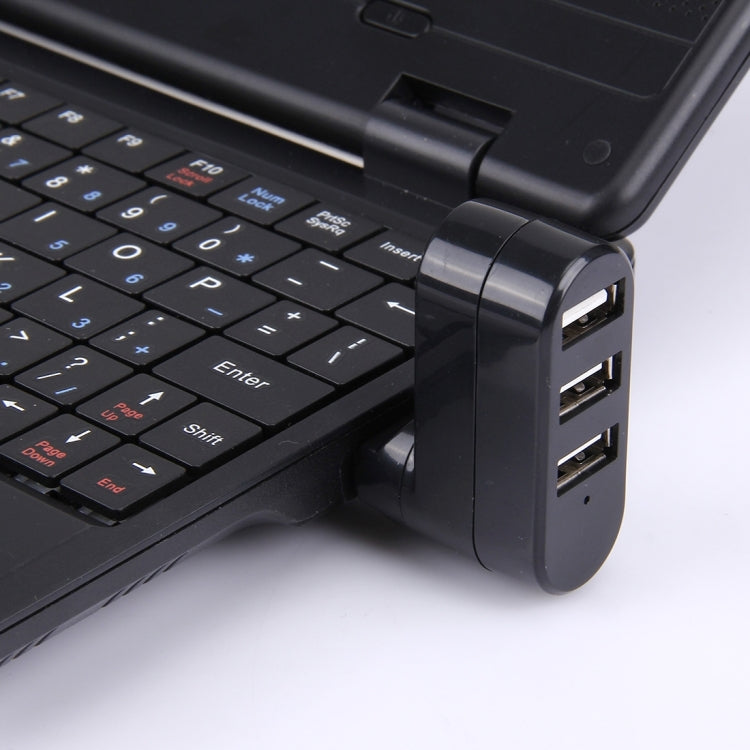 180 Grad drehbarer USB-Kopf 3 Ports USB 2.0 tragbarer HUB