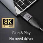 8K 60Hz HDMI Buchse zu USB-C / Type-C Stecker Adapter, HDMI Buchse zu Type-C Stecker