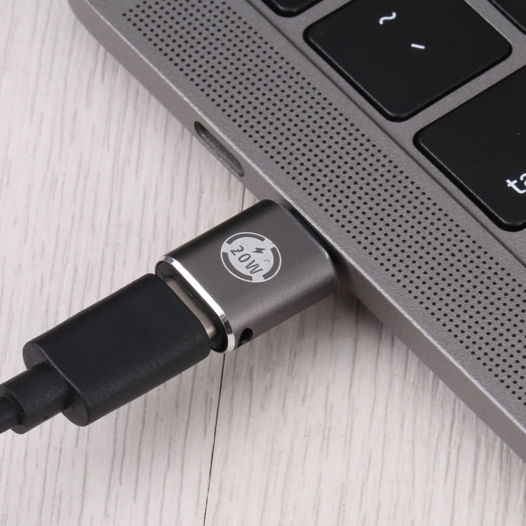 20W 8-Pin Stecker zu USB-C / Typ-C Buchse Gerade Ladeadapter, Gerade
