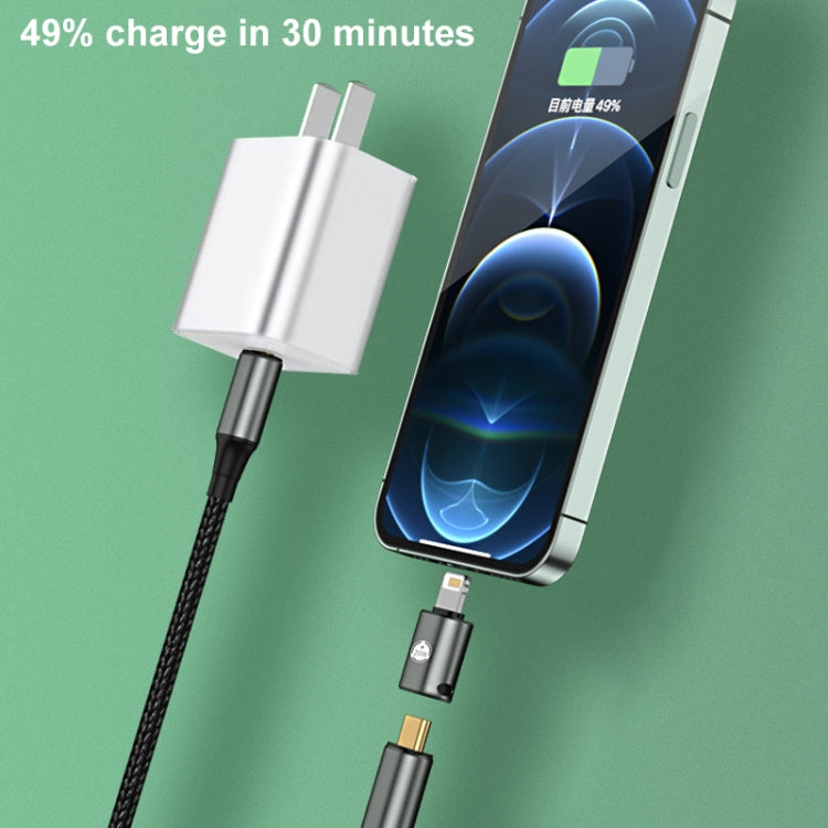 20W 8-Pin Stecker zu USB-C / Typ-C Buchse Gerade Ladeadapter, Gerade