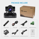 FEELWORLD USB10X 10X Optical Zoom 1080P USB PTZ Video Conference Camera, EU and US Plug, USB10X
