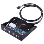 3,5 Zoll Floppy Erweiterungsfach Frontplatte 4 Ports USB 2.0 HUB Adapter Anschluss