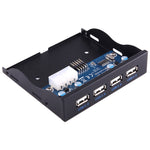 3,5 Zoll Floppy Erweiterungsfach Frontplatte 4 Ports USB 2.0 HUB Adapter Anschluss