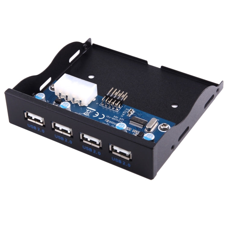 3,5 Zoll Floppy Erweiterungsfach Frontplatte 4 Ports USB 2.0 HUB Adapter Anschluss