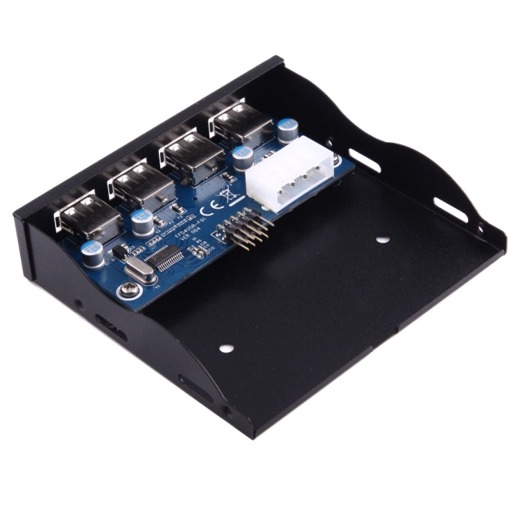 3,5 Zoll Floppy Erweiterungsfach Frontplatte 4 Ports USB 2.0 HUB Adapter Anschluss