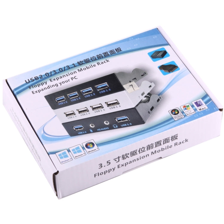 3,5 Zoll Floppy Erweiterungsfach Frontplatte 4 Ports USB 2.0 HUB Adapter Anschluss
