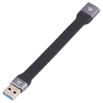 10 Gbit/s USB-A auf USB-A Buchse, weiches, flaches Synchronisierungs-Daten-Schnellladekabel, USB-A Stecker auf USB-A Buchse