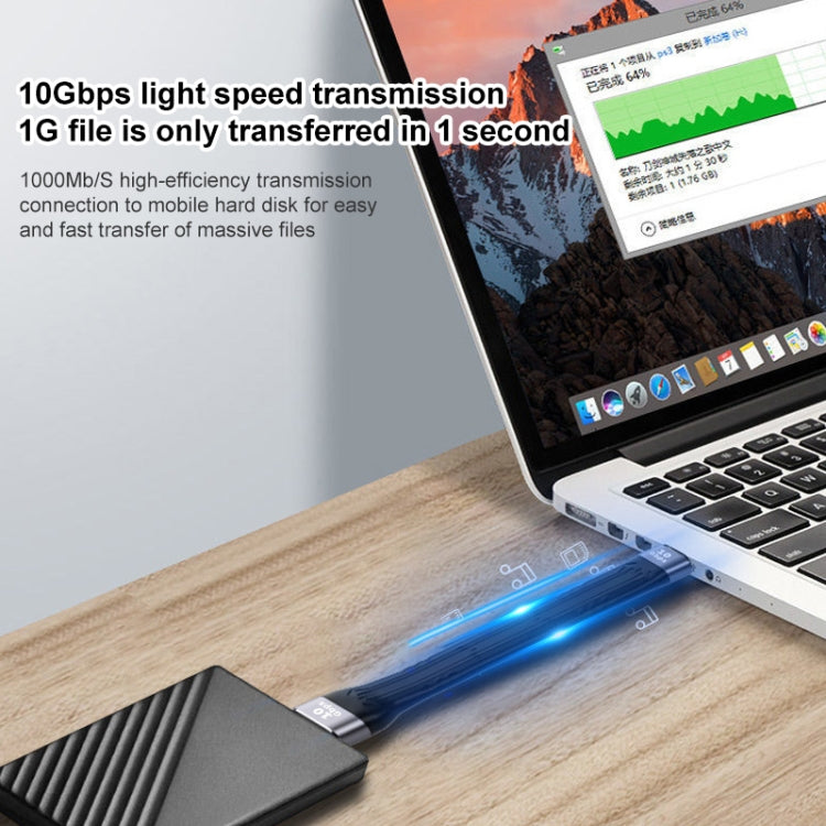 10 Gbit/s USB-A auf USB-A Buchse, weiches, flaches Synchronisierungs-Daten-Schnellladekabel, USB-A Stecker auf USB-A Buchse