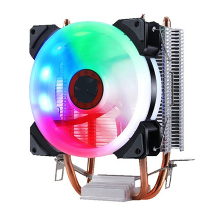 W-X3 3 Pin 9cm Doppelkupferrohr geräuschloser LED CPU Kühlerlüfter