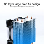 W-X3 3 Pin 9cm Doppelkupferrohr geräuschloser LED CPU Kühlerlüfter
