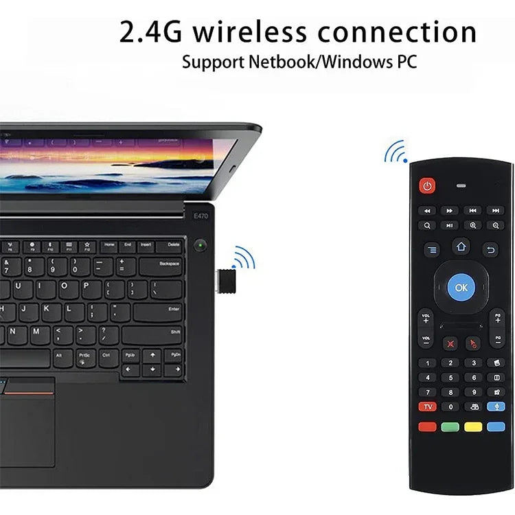 MX3-L Voice ohne Hintergrundbeleuchtung 2,4 GHz Fly Air Mouse Kabellose Tastatur Fernbedienung, Voice ohne Hintergrundbeleuchtung