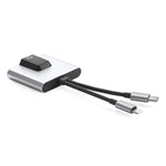 NK-1056Pro 3-in-1 8-Pin + USB-C / Typ-C Stecker zu 8-Pin Lade- + Ethernet + 3,5mm Kopfhörer Buchsenadapter, NK-1056Pro