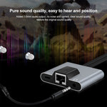NK-1056Pro 3-in-1 8-Pin + USB-C / Typ-C Stecker zu 8-Pin Lade- + Ethernet + 3,5mm Kopfhörer Buchsenadapter, NK-1056Pro