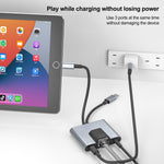 NK-1056Pro 3-in-1 8-Pin + USB-C / Typ-C Stecker zu 8-Pin Lade- + Ethernet + 3,5mm Kopfhörer Buchsenadapter, NK-1056Pro