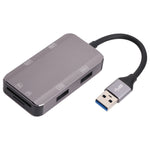 NK-3049HD 6 in 1 USB Male to MS / TF Card Slot + USB 3.0 + 3 USB 2.0 Female Adapter, NK-3049HD