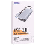 NK-3049HD 6 in 1 USB Male to MS / TF Card Slot + USB 3.0 + 3 USB 2.0 Female Adapter, NK-3049HD