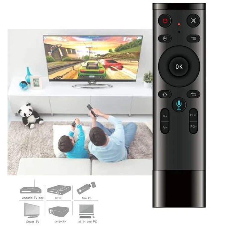 Q5 Voice (Fremdversion) USB 2,4G Drahtlose Sprachfernbedienung mit fliegender Maus, unterstützt Set-Top-Box/Computer, Sprachsteuerung